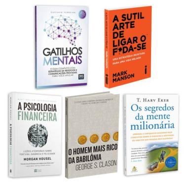 Imagem de Kit 5livros, Gatilhos Mentais, Psicologia Financeira, Homem Mais Rico 