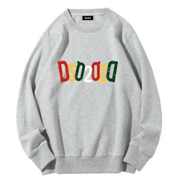 Imagem de Camisolas masculinas DSQ, pulôveres quentes, gola redonda, suéteres lo