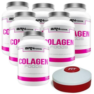 Imagem de Kit 6x Colageno 100 cap + Porta Cap. - BRN FOODS-Unissex