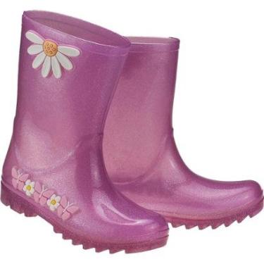 Imagem de Galocha Infantil Feminina Flor Rosa Glitter-Feminino