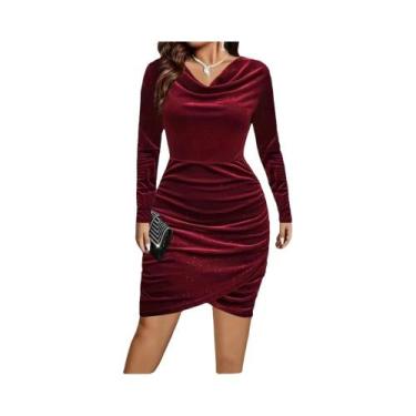 Imagem de Vestido De Festa Elegante Para Mulheres Em Tamanhos plus 1XL-5XL, Mang