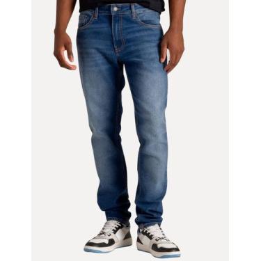 Imagem de Calça Tommy Jeans Masculina Slim Scanton Flag Pocket Azul Médio, 46