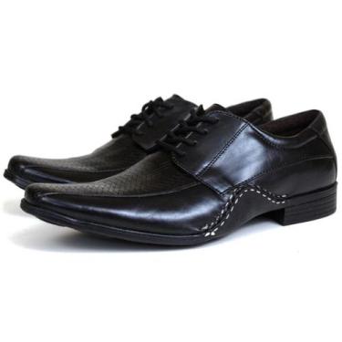 Imagem de Sapato Social Masculino Confort Bico Fino Couro Costurado - Galipoli, 