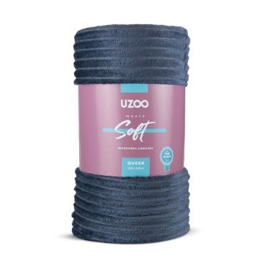 Imagem de Manta Microfibra Flannel Soft Queen Canelada 220x240cm - Uzoo Manta Microfibra Flannel Soft Queen Canelada 220x240cm Grafite