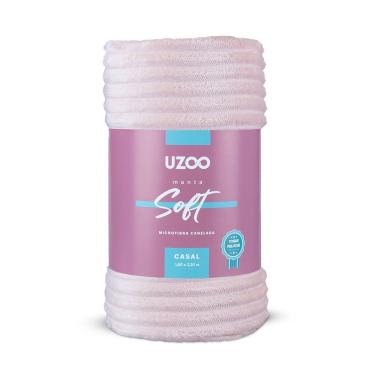 Imagem de Manta Microfibra Flannel Soft Casal Canelada 180x220cm-uzoo Manta Microfibra Flannel Soft Casal Canelada 180x220cm Rose