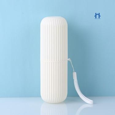 Imagem de Estojo Porta Escova e Pasta Dental OEM Multiuso para Viagem Trabalho e Escola em Plástico Branco Kit 3 Unidades