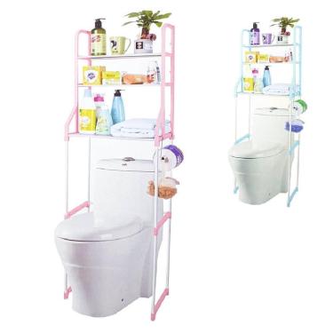 Imagem de Estante Organizadora para Banheiro e Lavanderia Rack 3 Prateleiras para Vaso Sanitário...