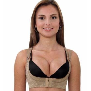 Imagem de Cinta Para Postura E Busto Feminina Corretor De Coluna Com Sustentação
