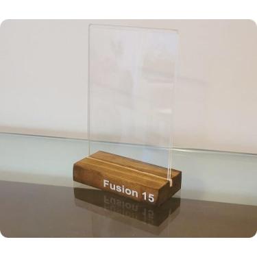 Imagem de Kit com 10 Displays 10x15 de Mesa em Pinus e Acrílico com Impressão UV