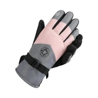 Imagem de Luvas Masculinas Quentes Para Motocicleta, Veludo Espesso, À Prova De 