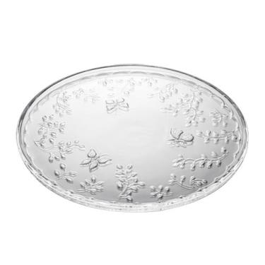 Imagem de Prato para Bolo New Butterfly 30cm x 30cm x 1,2cm Cristal - Lyor
