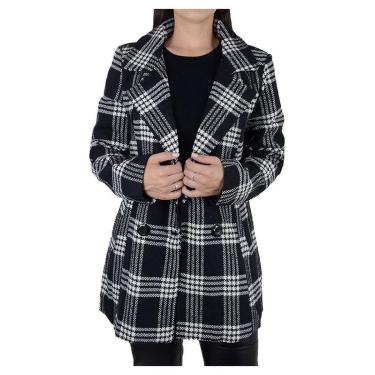 Imagem de Casaco Feminino Facinelli By Mooncity Xadrez Preto - 610271-Feminino