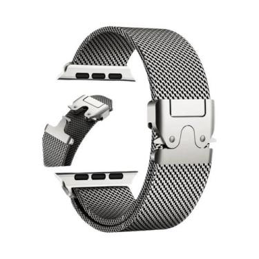 Imagem de Pulseira De Titânio Milanese Para Apple Watch Série 1 2 3 4 5 6 SE Ult