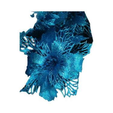 Imagem de Flores Artificiais Ocas De Glitter Multicoloridas De 15CM Para Decoraç