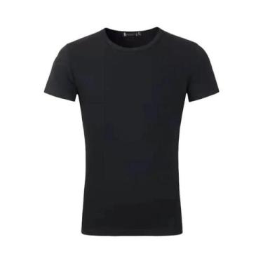Imagem de Camiseta Térmica Masculina De Veludo De Manga Curta Para Inverno - Cam