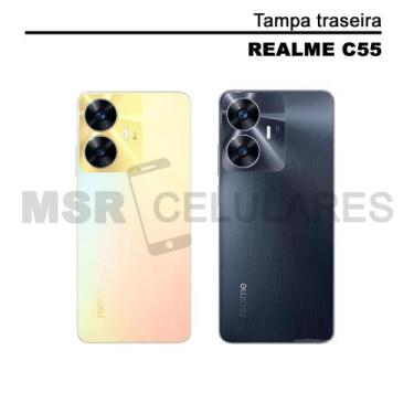 Imagem de Tampa traseira celular REALME modelo REALME C55, PRETO