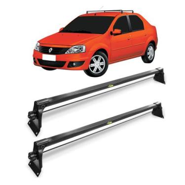 Imagem de Rack de Teto Renault Logan 2014 A 2022 em Aço Preto com Fixação Latera