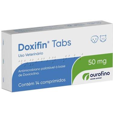 Imagem de Antimicrobiano Doxifin Tabs 50 mg para Cães e Gatos 14 Comprimidos - O