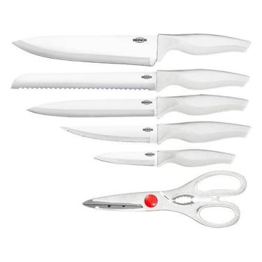Imagem de Conjunto Brinox Facas Cross Branco 6 Peças 2556340