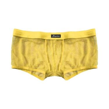 Imagem de Cuecas Boxer Masculinas Transparentes Em Malha Respirável, Roupa Íntim