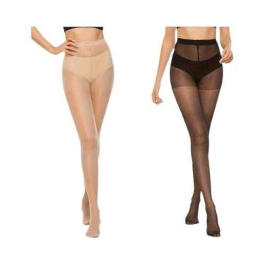 Imagem de Meia-calça Feminina De Seda Anti-engate, Ajuste Slim, Alta Elasticidad