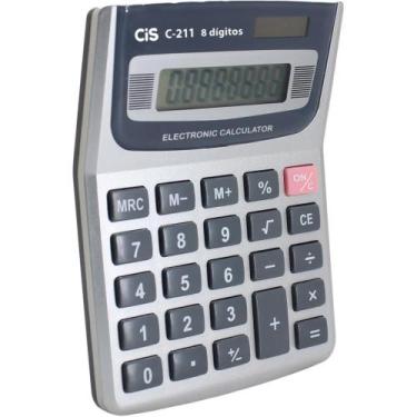 Imagem de Calculadora de Mesa 8 DIG. MOD C-211 Cinza - Sertic