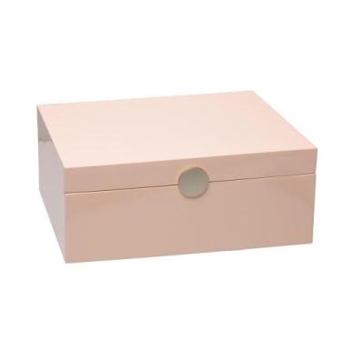 Imagem de Caixa Decorativa Vértil 24,5cm x 17cm x 10cm Bege MDF - Wolff
