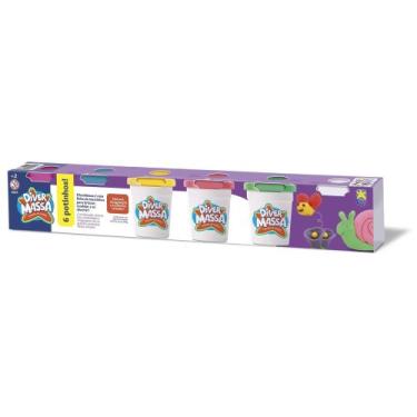 Imagem de Kit massinha de modelar - 6 potinhos sortidos - divertoys