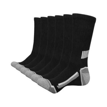 Imagem de Meias Atléticas Masculinas, 6 Pares, Absorventes De Umidade, Anti-odor