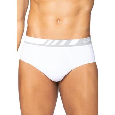 Imagem de Cueca Slip Lupo 691-002 Microfibra Sem Costura P Ao Xg, Branco, XG