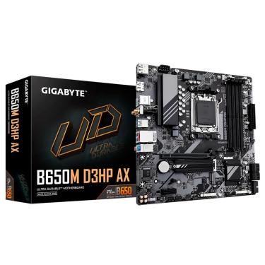 Imagem de Placa Mãe Gigabyte B650M D3HP AX com Socket AM5 e DDR5 para Wi-Fi 6 Bluetooth 5.2 Pcie 4.0 RGB 4x SATA