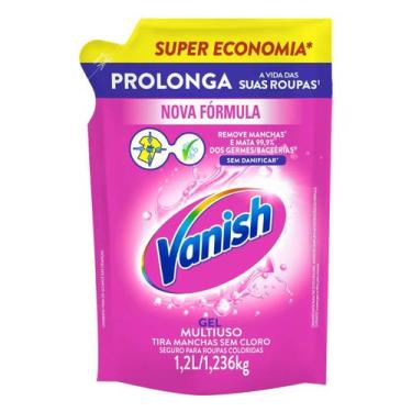 Imagem de Tira Manchas Vanish Líquido Sem Cloro Multiuso Sachê 1,2L - VANISH.