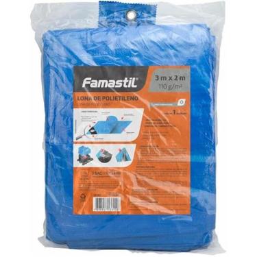 Imagem de Lona Polietileno Azul 3m x 2m 150 Micras Famastil