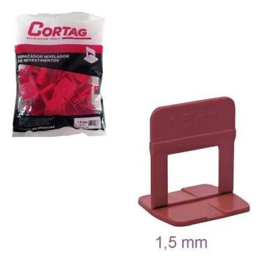 Imagem de Espacador Nivel Piso Porcelanato 1,5mm 50pc Vermelho Cortag