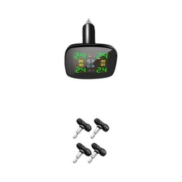 Imagem de Sistema De Monitoramento De Pressão De Pneus TPMS Sem Fio Com Display 