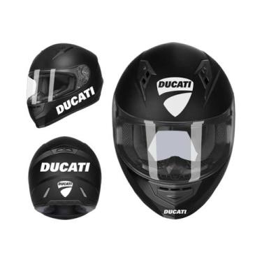 Imagem de Adesivo para Capacete Ducati, Decalque de Logo Dourado para Motociclet