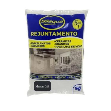 Imagem de Rejunte 1kg 5x1 Porcelanatos Cerâmica Piscina - Marrom Café - SILAQUA