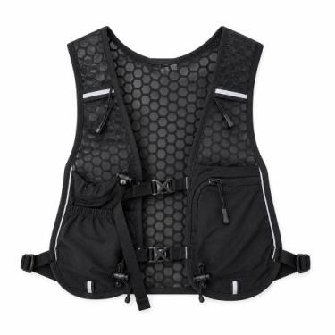 Imagem de Colete Refletivo Leve Para Corrida Com Bolso Para Hidratação E Compart