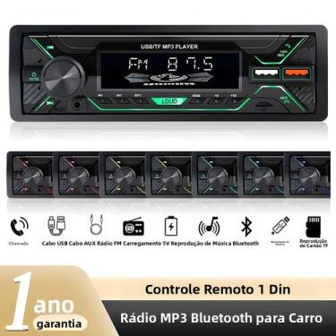 Imagem de Rádio Automotivo Bluetooth Com Áudio Estéreo, Reprodutor MP3, 60Wx4, L