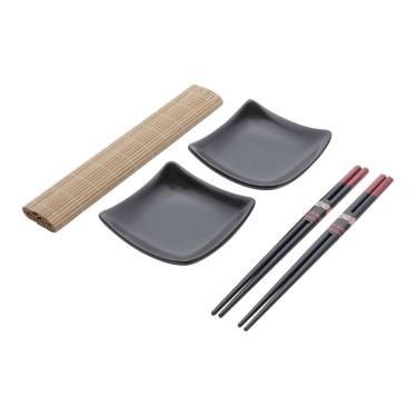 Imagem de Conjunto Sushi 6 Peças Hashi Molheira Esteira Sendai Lyor