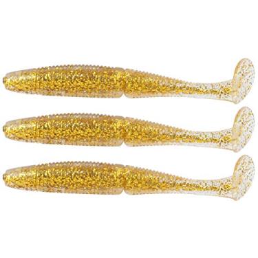 Imagem de Andraw Isca de pesca artificial anticorrosão, 140 mm colorida corpo de peixe T cauda macia para pesca noturna de peixe grande (140 mm#4)