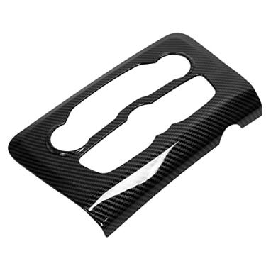 Imagem de Pneu de painel de controle central A/C, capa de painel de ar condicionado antirriscos estilo fibra de carbono resistente para adaptações de carro (padrão de fibra de carbono preto)
