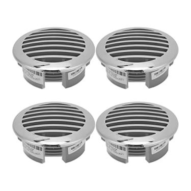 Imagem de KIMISS Capa de ventilação de ar de barcos, 4 peças, cobertura de grade de ventilação redonda de 8,89 cm, tampa de aço inoxidável altamente polida para iates RVs