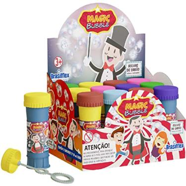 Imagem de Bolha De Sabão, Brasilflex, Magic Bubble, 60 ml, Caixa com 12 Unidades, Incolor