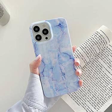 Imagem de Capa de telefone de mármore brilhante para iPhone 13 12 11 Pro Max XR XS MAX Soft Luxo Silicone Onda Laranja Capas para iPhone 7 8 Plus Capas, Azul Céu, para i7 i8 plus
