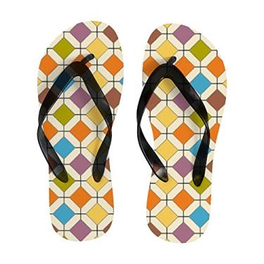 Imagem de Chinelo feminino multicolorido, fino, sandálias de praia, leves, para o verão, para mulheres, homens, chinelos de viagem, Multicor, 10-11 Narrow Women/8-9 Narrow Men