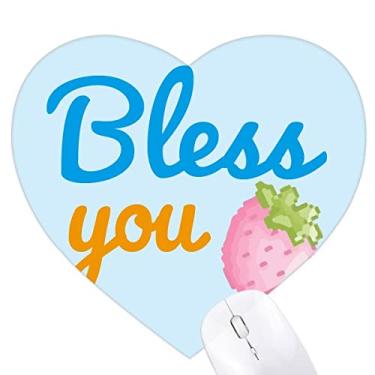 Imagem de Mousepad de borracha Pray Blessing Strawberry Latest Heart Mousepad Game Office