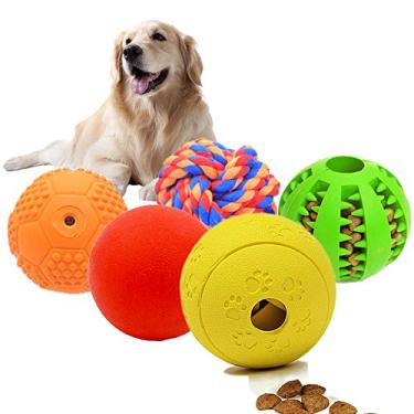 Imagem de Volacopets Brinquedos interativos para cães com 5 funções diferentes, brinquedos de quebra-cabeça para cães, bola para cães médios e grandes, brinquedos para cães distribuidores de comida, várias