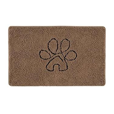 Imagem de Capacho interior de Chenille armadilhas lama e água, tapetes de tapete de baixo perfil não escorregadores para sapatos laentos e patas de cachorro, ca