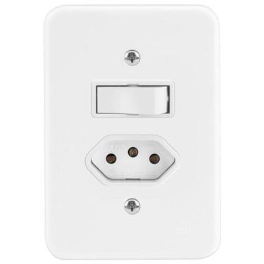 Imagem de Conjunto 1 Tomadas 1 Tecla 10A Radial